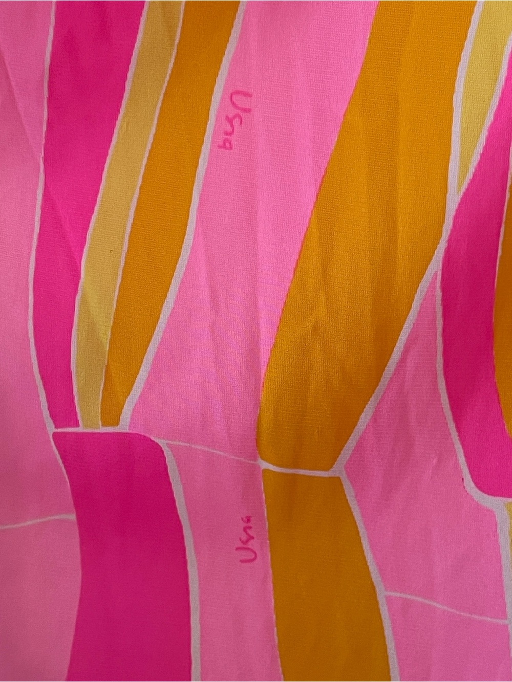 VINTAGE 70s Vera Neumann Formfit Rogers Psychedelic Peignoir Set W Pocket - Picture 2 of 11